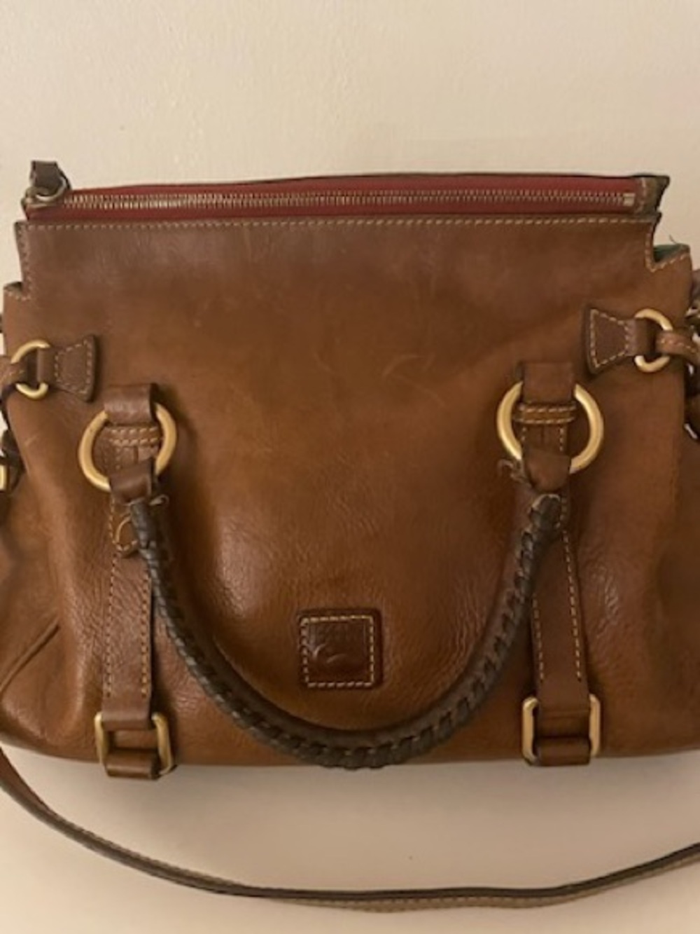 Dooney & Bourke Florentine Leather Satchel | Rich
Patina | Tassel Crossbody